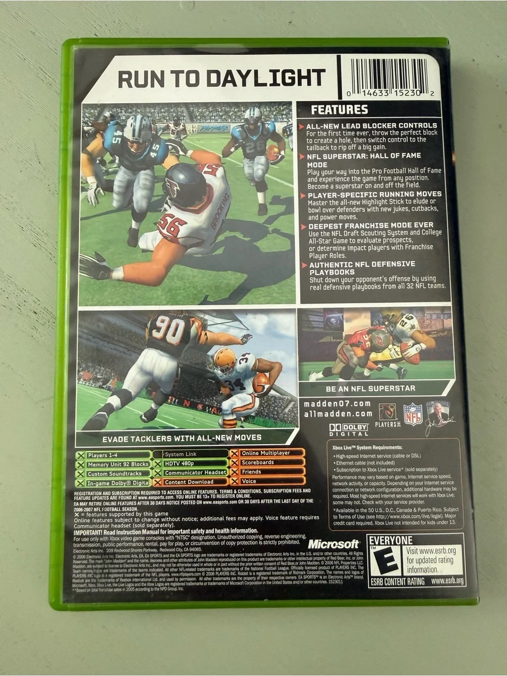 2006 NFL Madden 07 Xbox Game with Manual